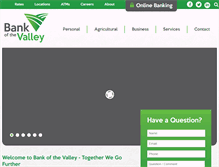 Tablet Screenshot of bankofthevalley.com